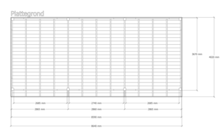 Douglas overkapping 302x864cm + wanden blank Verando, Pure